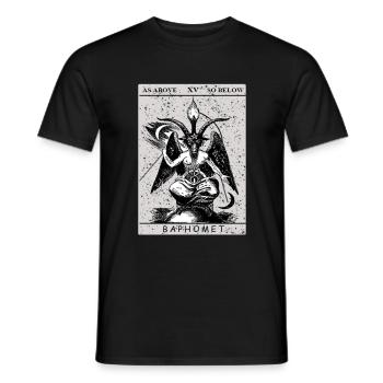 Gothic Baphomet Satanic 666 Black Metal - Men's T-Shirt - black - Front - AI Model Male 178 light (178cm)