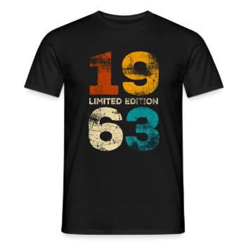 Limited Edition 1963 - Geburtstag - Jahrgang - Männer T-Shirt - Schwarz - Vorne - AI Model Male 178 light (178cm)