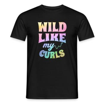 Wild Like My Curls Tie Dye Texture - Men's T-Shirt - black - Front - AI Model Male 178 light (178cm)