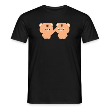 Couple de tigres - T-shirt homme - noir - Devant - AI Model Male 178 light (178cm)