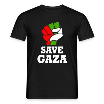 Save gaza - T-shirt homme - noir - Devant - AI Model Male 178 light (178cm)