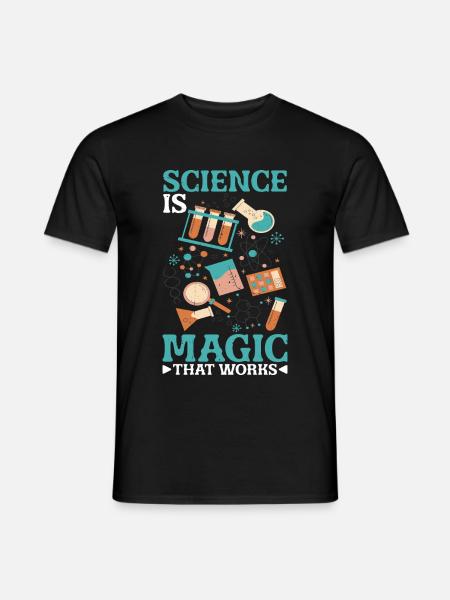 Science Is Magic That Works 13 - Männer T-Shirt - Schwarz