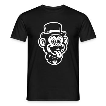 Singe Gentleman Bande dessinée - T-shirt homme - noir - Devant - AI Model Male 178 light (178cm)