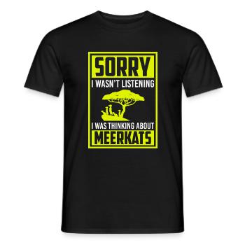 Suricate Mignon Mignon Doux - T-shirt homme - noir - Devant - AI Model Male 178 light (178cm)