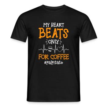 Kaffeebohne Müdigkeit Milch und Zucker - Männer T-Shirt - Schwarz - Vorne - AI Model Male 178 light (178cm)