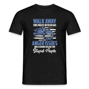 Cop Sheriff - Männer T-Shirt - Schwarz - Vorne - AI Model Male 178 light (178cm)