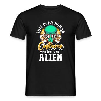 Alien Lustig Planet - Männer T-Shirt - Schwarz - Vorne - AI Model Male 178 light (178cm)