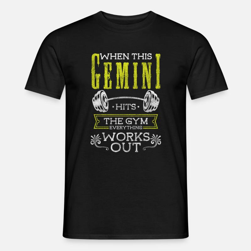 Zwilling Tierkreiszeichen Element - Männer T-Shirt - Schwarz