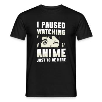 Manga Senpai Kanji Asiatique - T-shirt homme - noir - Devant - AI Model Male 178 light (178cm)