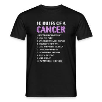 Cancer Planet - Men's T-Shirt - black - Front - AI Model Male 178 light (178cm)