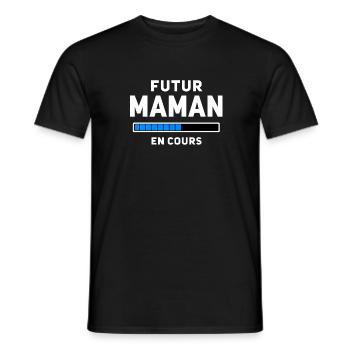 Futur Maman en cours W - T-shirt homme - noir - Devant - AI Model Male 178 light (178cm)