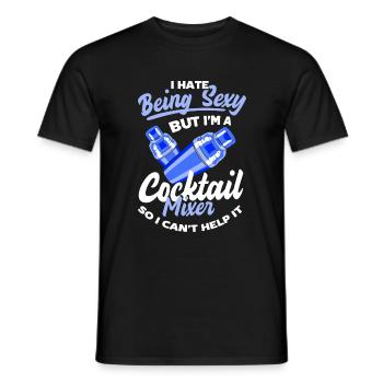 Bartender Beverages - Men's T-Shirt - black - Front - AI Model Male 178 light (178cm)