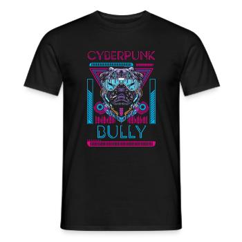 Cyborg Android Néon - T-shirt homme - noir - Devant - AI Model Male 178 light (178cm)