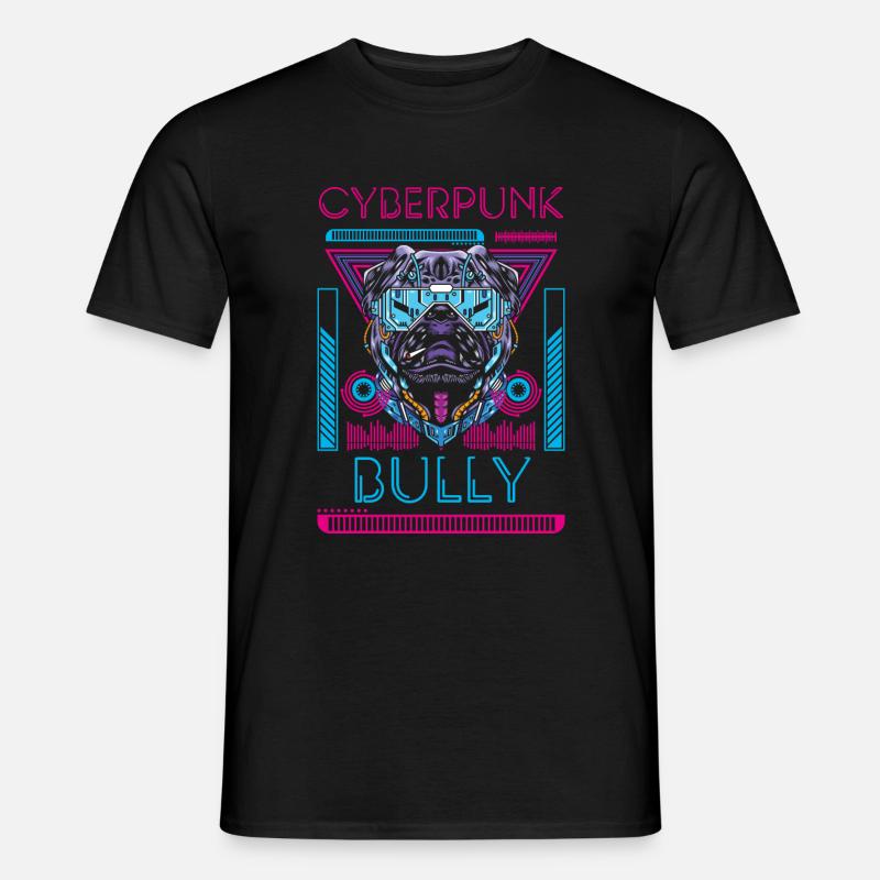 Cyborg Android Neon - Männer T-Shirt - Schwarz
