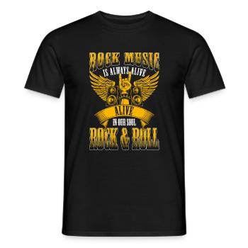 Rock Sänger - Männer T-Shirt - Schwarz - Vorne - AI Model Male 178 light (178cm)