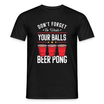 Beerpong Alcohol Rules Ball - T-shirt homme - noir - Devant - AI Model Male 178 light (178cm)