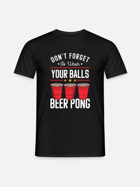 Beerpong Alcohol Rules Ball - Men's T-Shirt - black