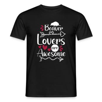 Animal Bober Tree - Men's T-Shirt - black - Front - AI Model Male 178 light (178cm)