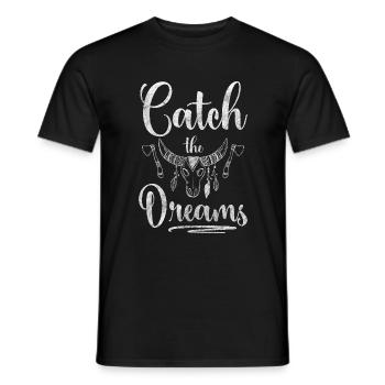 Dream Wishes Esotericism Sleeping - Men's T-Shirt - black - Front - AI Model Male 178 light (178cm)