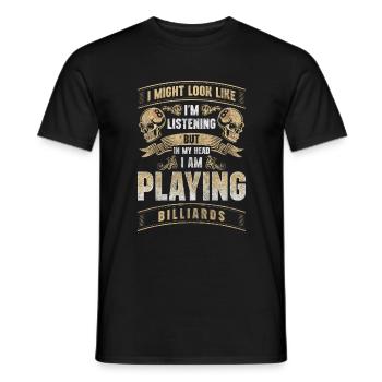 Pool Billardtisch Kugel Der Meister - Männer T-Shirt - Schwarz - Vorne - AI Model Male 178 light (178cm)