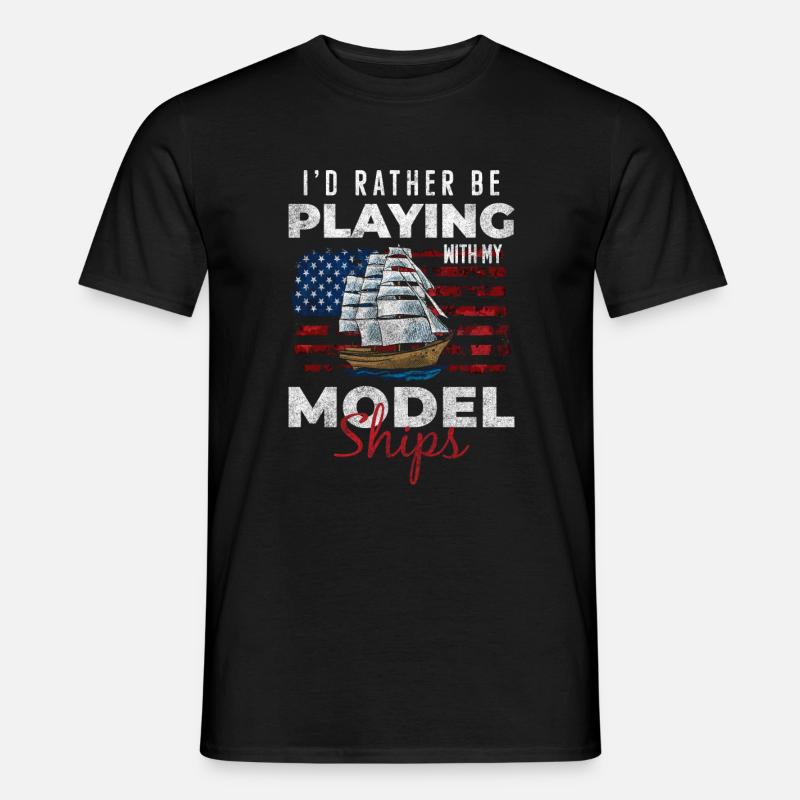 Ship Model Builder Shipping - Men’s T-shirt - black
