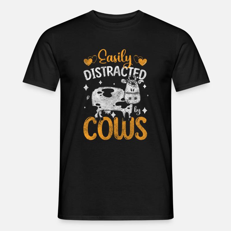 Kuh Stall Milchbauer - Männer T-Shirt - Schwarz