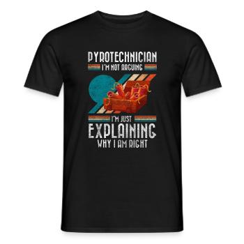 Technique Rocket Fireworks Ultras - Men's T-Shirt - black - Front - AI Model Male 178 light (178cm)