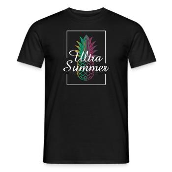 Summer, pineapple - Men's T-Shirt - black - Front - AI Model Male 178 light (178cm)