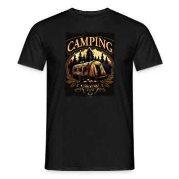 Camping Crew - Men's T-Shirt - black - Front - AI Model Male 178 light (178cm)