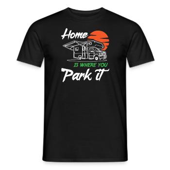 Home is Where you Park It Campervan1 - Männer T-Shirt - Schwarz - Vorne - AI Model Male 178 light (178cm)