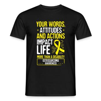 Osteogenic Sarcoma Month Day Warrior Survivor - Men's T-Shirt - black - Front - AI Model Male 178 light (178cm)