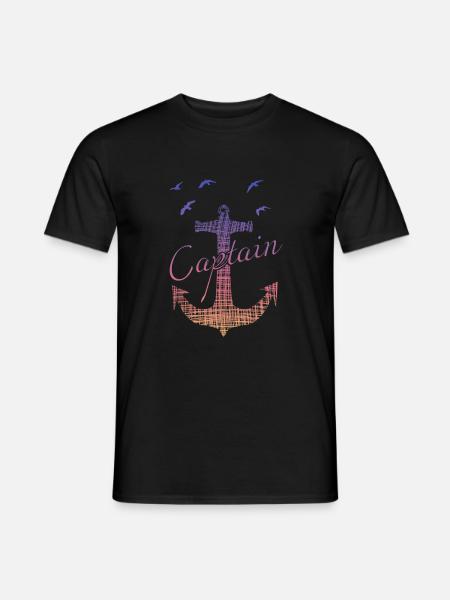 captain - Männer T-Shirt - Schwarz