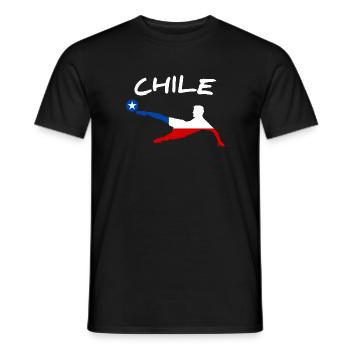 Chile Football 2022 - Men's T-Shirt - black - Front - AI Model Male 178 light (178cm)