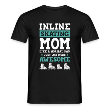 Skate Mama - Men's T-Shirt - black - Front - AI Model Male 178 light (178cm)