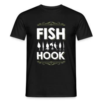 Pêche au poisson - T-shirt homme - noir - Devant - AI Model Male 178 light (178cm)