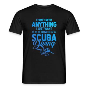 Diving scuba diving - Men's T-Shirt - black - Front - AI Model Male 178 light (178cm)