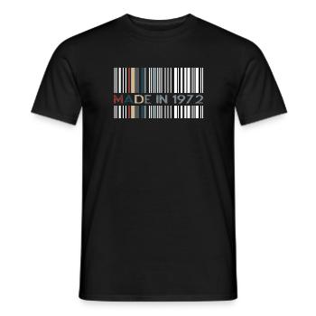Code à barres 1972 - T-shirt homme - noir - Devant - AI Model Male 178 light (178cm)