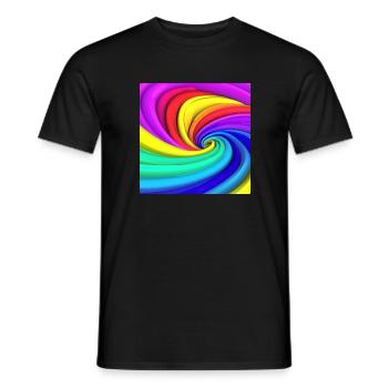 Spirale de couleur - T-shirt homme - noir - Devant - AI Model Male 178 light (178cm)