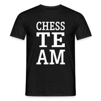 Chess Team - Men's T-Shirt - black - Front - AI Model Male 178 light (178cm)