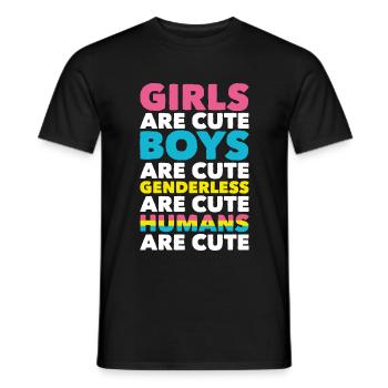 LGBT Pride Pan Gift Pansexual - Men's T-Shirt - black - Front - AI Model Male 178 light (178cm)