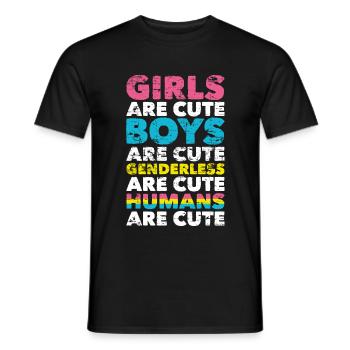 Pan Gift LGBT Saying Pansexual - Men's T-Shirt - black - Front - AI Model Male 178 light (178cm)