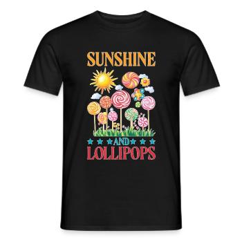 Sunshine And Lollipops 13 - Männer T-Shirt - Schwarz - Vorne - AI Model Male 178 light (178cm)