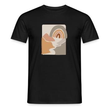Désert et soleil - T-shirt homme - noir - Devant - AI Model Male 178 light (178cm)