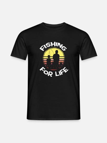 Fishing forever - Men's T-Shirt - black
