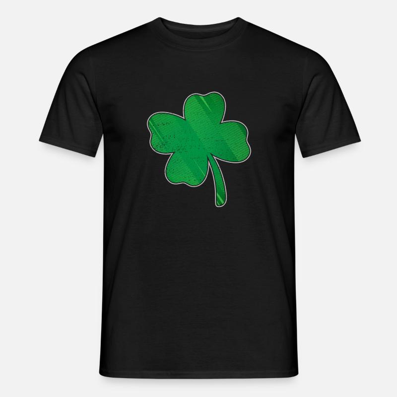 Kleeblatt - Männer T-Shirt - Schwarz