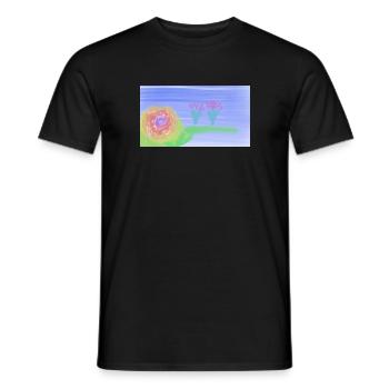 Motiv der Blume - Männer T-Shirt - Schwarz - Vorne - AI Model Male 178 light (178cm)