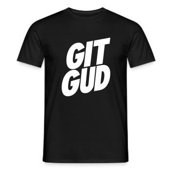 GIT GOD! - Men's T-Shirt - black - Front - AI Model Male 178 light (178cm)