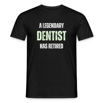 Retired dentist Funny vintage retirement gift - Men's T-Shirt - black - Front - AI Model Male 178 light (178cm)