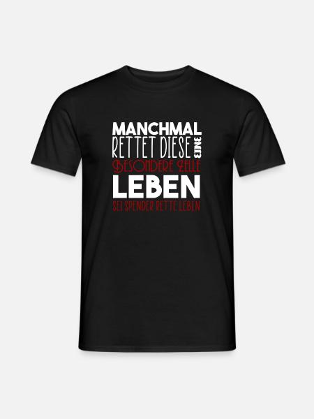 Blutspende Leben retten Spender Knochenmarkspende - Männer T-Shirt - Schwarz