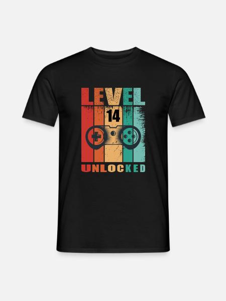 Level unlocked - Birthday - Men's T-Shirt - black